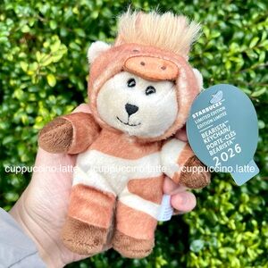 🐴NWT❤️Starbucks 2026 Lunar Year of the Horse Bearista Bear Plush Keychain